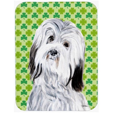 Carolines Treasures SC9737LCB Havanese Large Size Lucky Shamrock St. Patricks Day Glass Cutting Board